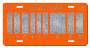 Back To The Future 2 Barcode License Plate Delorean Prop Replica Tag ...