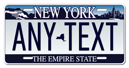 New York Personalized License Plate ANY TEXT Custom Customized Auto Tag ...