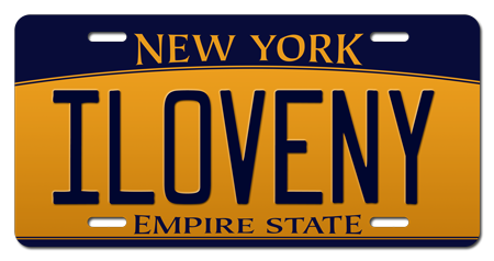 New York Personalized License Plate 