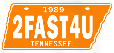 Antique Tennessee Volunteer Orange Tag