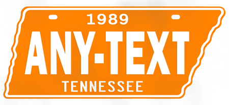 Any Text Tennessee VOLS License Plate
