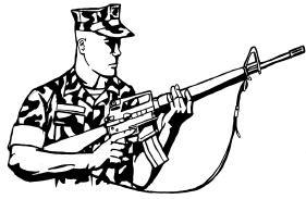 survival marine with gun for self defense.